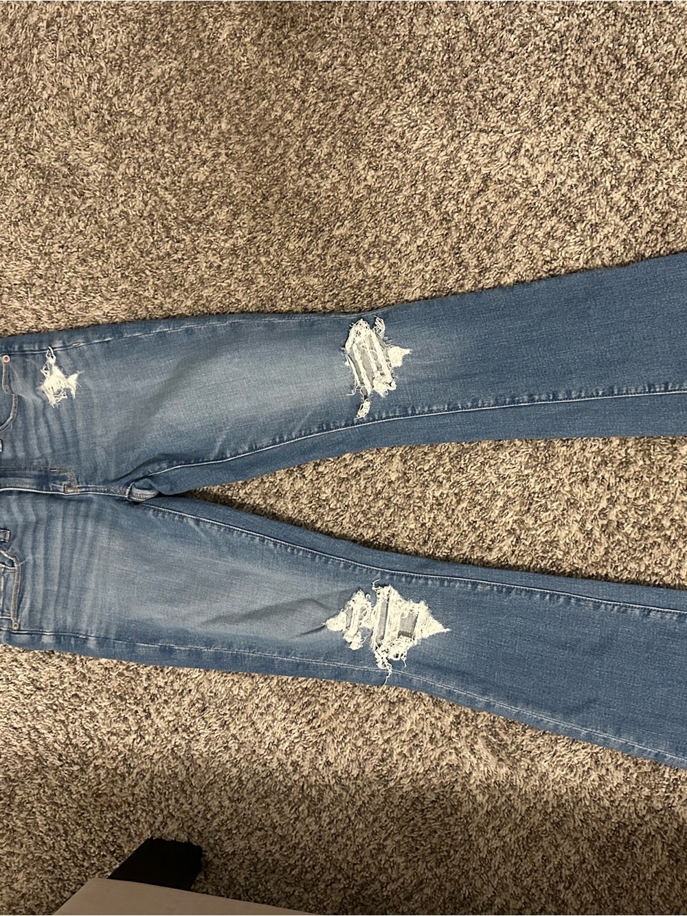 American Eagle Outfitters Light Blue Ripped Skinny Jeans